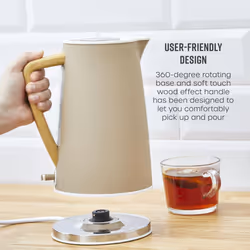 Swan SK14610OAT Nordic Cordless Jug Kettle with Fast Boil Technology, Overheat Protection, Soft Touch Handle, 1.7L, 3KW, Oatmeal, White