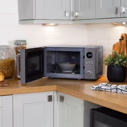 Russell Hobbs RHM2044G Retro 20 Litre Grey Digital Microwave, 800W, Mirror Finish, 8 Auto Cook Settings, 5 Power Levels