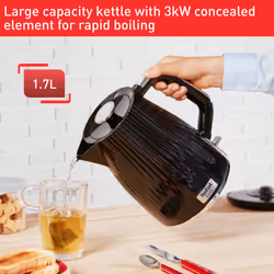 Tefal Loft Electric Kettle KO250840 with 1.7L Capacity, 3000W Fast Boil, Quiet, Washable Anti-Scale Filter, Cordless, 360? Rotational Base, Auto