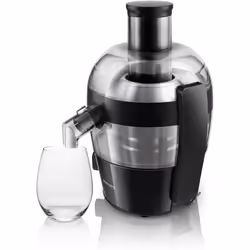 Philips Viva Collection Compact Juicer, 1.5 Litre, 500 Watt, Quick Clean Technology, Drip Stop, Dishwasher Safe Parts, See-through Pulp Container,