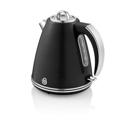 Swan SK19020BN Retro Jug Kettle, Fast Boil, Easy Pour, 360 Degree Base, 1.5L, 3KW, Black