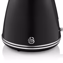 Swan SK19020BN Retro Jug Kettle, Fast Boil, Easy Pour, 360 Degree Base, 1.5L, 3KW, Black