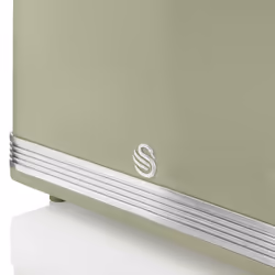 Swan ST19020GN Retro 4-Slice Toaster with Defost/Reheat/Cancle Functions, Cord Storage, 1600W, Retro Green