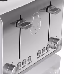 Swan ST19020GRN Retro 4-Slice Toaster with Defost/Reheat/Cancle Functions, Cord Storage, 1600W, Retro Grey