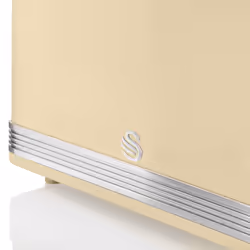 Swan ST19020CN Retro 4-Slice Toaster with Defost/Reheat/Cancle Functions, Cord Storage, 1600W, Retro Cream
