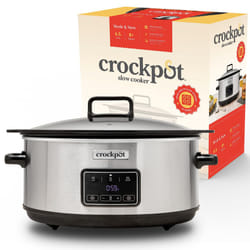 Crock-Pot Sizzle & Stew Digital Slow Cooker | 6.5 L (8+ People) | Removable Induction Hob-Safe Bowl Sears Meat & Vegetables | UK 3 Pin Plug |