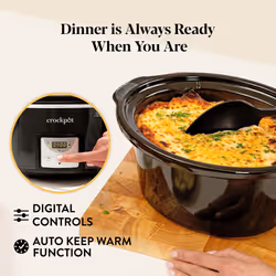 Crockpot Digital Slow Cooker | 3.5 L (3-4 People) | Programmable Countdown Timer | UK 3 Pin Plug | Black [CSC113]