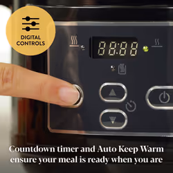 Crock-Pot Lift and Serve Digital Slow Cooker with Hinged Lid and Programmable Countdown Timer | 4.7 Litre (up to 5 People) [CSC052], Black
