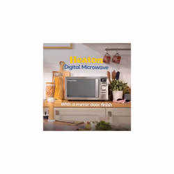 Russell Hobbs Stainless Steel Digital Microwave 20 Litre 800W Solo Digital with 5 Power Levels, Defrost Function & Easy Clean, 60 Minute Timer, 8