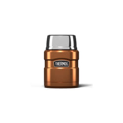 Thermos Stainless King Food Flask, 470ml Capacity - Sleek Multi- Purpose Flask for Daily Food Prep - Durable Stainless Steel with Classic Copper