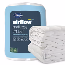 Silentnight Airflow 800 Mattress Topper - Extra Thick Deep Fitted Mattress Enhancer with 8cm Thick Cushioning, Mesh Sides to  ...