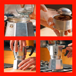 Bialetti Moka Express Aluminium Stovetop Coffee Maker 130 ml(3 Cup)