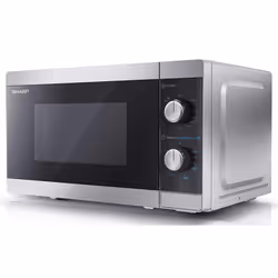 SHARP YC-MG01U-S Compact 20 Litre 800W Manual control Microwave with 1000W Grill, 5 power levels, defrost function, LED cavit ...