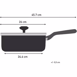Tefal Titanium Essential Non-Induction Non-Stick Sautepan 26cm & lid