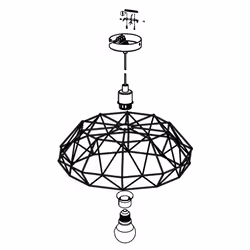 EGLO 49487 E27 Black Pendant Lamp Carlton 2