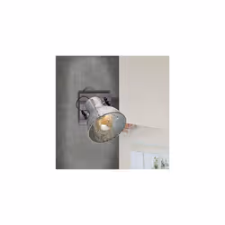 Eglo Barnstaple Vintage Ceiling Lamp, Industrial Design Ceiling Spotlight, Zinc Steel Retro Wall Lamp, Brown-Patina Coloured Wall Lighting, E27 Socket