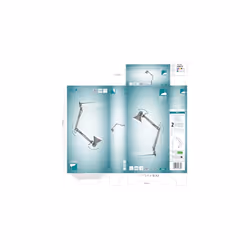 Eglo E27 Modern Silver Adjustable Clip on Desk Light 'FIRMO'