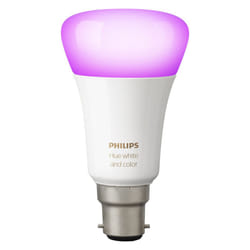 Philips Hue White and Colour Ambiance Personal Wireless Lighting 10 W B22 LED Twin Pack Bayonet Cap Richer Colours LED Light Bulbs, 2 x Hue White and