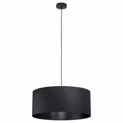 Eglo Maserlo 1 Vintage Pendant Lamp, Black Steel and Fabric Ceiling Light, Dining and Living Room Lighting, E27 Socket, ? 20. ...