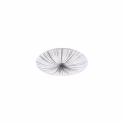 EGLO Nieves LED Ceiling Light, Diameter 51 cm, Crystal Effect Ceiling Light Made of Plastic and Metal, Living Room Lamp in Wh ...