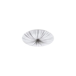 EGLO Nieves LED Ceiling Light, Diameter 51 cm, Crystal Effect Ceiling Light Made of Plastic and Metal, Living Room Lamp in White, Silver, Bedroom