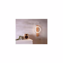 EGLO LED wall lamp Boyal, 1-light wall lamp vintage, rustic, modern, indoor wall spotlight made of steel, wood and plastic, living room lamp, hallway