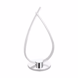 Eglo LED Bedside lamp Roncade, Side Table Light Made of Chrome-Coloured Aluminium and Plastic, Living Room Lighting with Swit ...