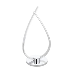 Eglo LED Bedside lamp Roncade, Side Table Light Made of Chrome-Coloured Aluminium and Plastic, Living Room Lighting with Switch