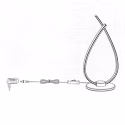 Eglo LED Bedside lamp Roncade, Side Table Light Made of Chrome-Coloured Aluminium and Plastic, Living Room Lighting with Switch