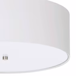 EGLO Pasteri Flush Ceiling Lamp, 3-Bulb Kitchen and Living Room Lighting, Flush Mount Light in Matt Nickel Steel, White Fabric and Glass, E27 Socket,