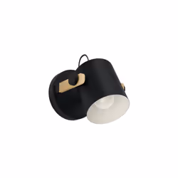 Eglo Infoor Wall Light Hornwood, Vintage Wall lamp in Industrial Design, Retro Lighting Made of Steel and Wood, Colour Black, ...