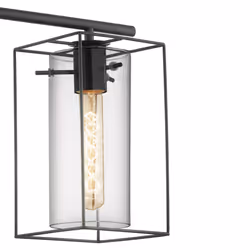 Eglo Loncino Pendant lamp, 3-Flame Vintage Pendant lamp, Hanging lamp Made of Steel, Colour: Black, Glass: Tinted Glass, Socket: E27, L: 74.5 cm/29.3