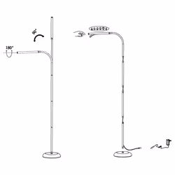 Eglo LED Touch Dimmer White Adjustable Floor Lamp 'LAROA'