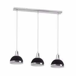 Premier Housewares E27 Edison Screw 40 W 3 Ceiling Light Shade Ceiling Lights Black Pendant Lighting Ceiling Pendant H120xW68 ...