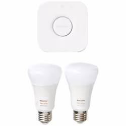 Philips Hue White & Color Ambiance Starter Set of 2 Lamps, Plastic, 19 W, White