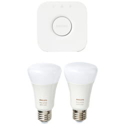 Philips Hue White & Color Ambiance Starter Set of 2 Lamps, Plastic, 19 W, White