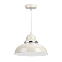 Premier Housewares E27 Edison Screw 40 W Vermont Pendant Ligh, 115 x 30 x 30 cm - Clay