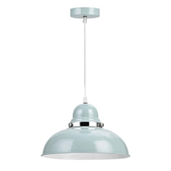 Premier Housewares E27 Edison Screw 40 W Vermont Pendant Light, 110 x 30 x 30 cm - Shutter Blue