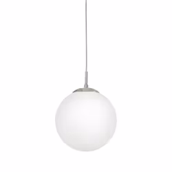 EGLO Rondo Pendant Lamp, Matt Steel and White Opal Matt Glass Ceiling Light, Dinning and Living Room Hanging Lighting, E27 So ...