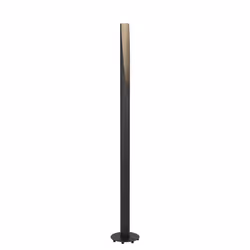 Eglo LED Floor lamp Barbotto, Elegant Corner floorlamp, Standing lamp Made of Steel in Black and Wood in Natural Colour, FSC ...