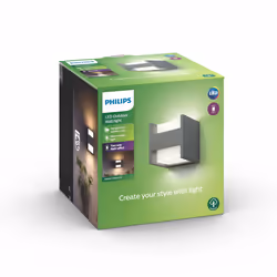 Philips myGarden Arbour LED Outdoor Up and Down Wall Light [Anthracite] 2 x 4.5 W LED Light. For Garden and Patio Lighting