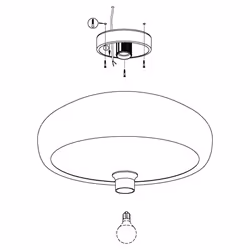 Eglo Mogano Vintage/Industrial Design Ceiling Light, Black Steel and Copper Coloured Kitchen or Hall Lighting, Ceiling-Mounted with E27 Socket