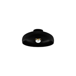 Eglo Mogano Flush Ceiling Light, Black Metal Industrial Design Lighting, Living Room, Bedroom and Hallway Lamp, E27 Socket