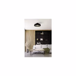 Eglo Mogano Flush Ceiling Light, Black Metal Industrial Design Lighting, Living Room, Bedroom and Hallway Lamp, E27 Socket