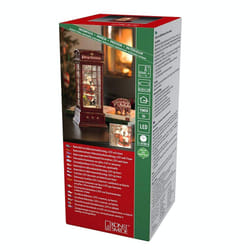 Konstsmide Lantern : Santa in Red Telephone Box, Water Filled : Battery Operated & Timer : 4363-550