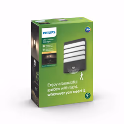 Philips myGarden Raccoon LED Wall Light with Motion Sensor [Anthracite] 3.5 W Integrated LED For Garden and Patio Lighting
