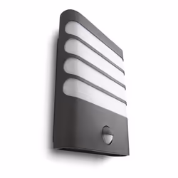 Philips myGarden Raccoon LED Wall Light with Motion Sensor [Anthracite] 3.5 W Integrated LED For Garden and Patio Lighting