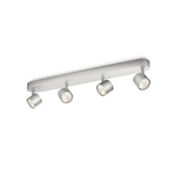 Philips MyLiving Star 4 Bar Spotlight Ceiling Light (Integrated 4 x 3 W LED Bulb) - Aluminium