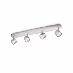 Philips MyLiving Star 4 Bar Spotlight Ceiling Light (Integrated 4 x 3 W LED Bulb) - Aluminium