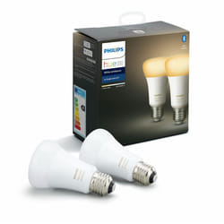 Philips Hue White Ambiance Smart LED Bulb Twin Pack [E27 Edison Screw] with Bluetooth, Works with Alexa, Google Assistant, and Apple Homekit